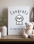 Fun 'Congratulations on Your New Puppy' greetings card, perfect for sending love for the newest family member.