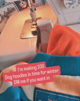 Dog hoodie, a hoody made for dogs. beautiful design made from 100% cotton.